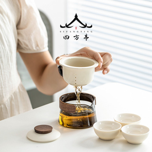 泡茶杯可攜式旅行功夫茶具套裝快客杯茶壺一人簡易陶瓷蓋碗個人