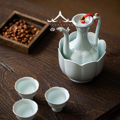 陶瓷酒具套裝溫酒器家用中式一兩白酒杯禮盒分酒器黃酒盅酒壺新款