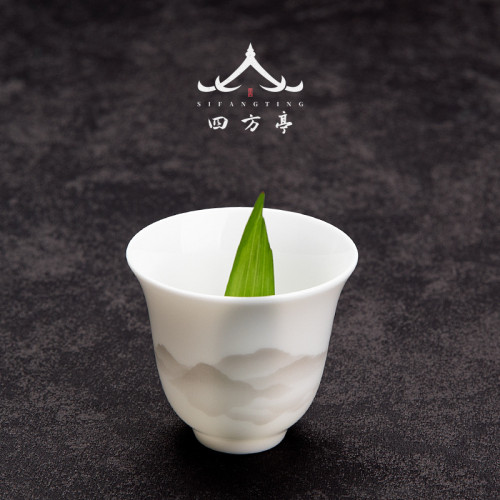 品茗杯茶杯陶瓷主人杯羊脂玉功夫白瓷白玉喝茶小杯子陶瓷單杯德化