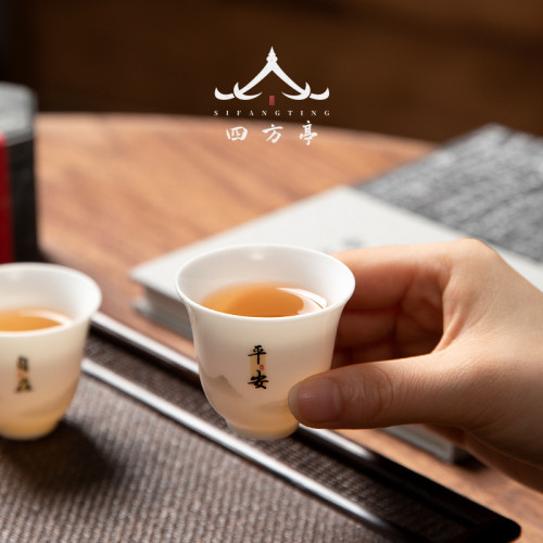 品茗杯茶杯陶瓷主人杯羊脂玉功夫白瓷白玉喝茶小杯子陶瓷單杯德化