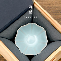 茶碗主人杯開片汝窰功夫茶杯茶具陶瓷茶盞冰裂單杯高檔百家姓