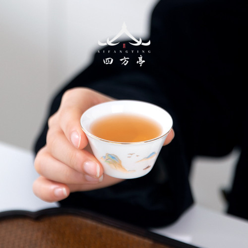 旅行茶具套裝蓋碗可攜式收納包新款一壺二杯快客杯陶瓷三杯