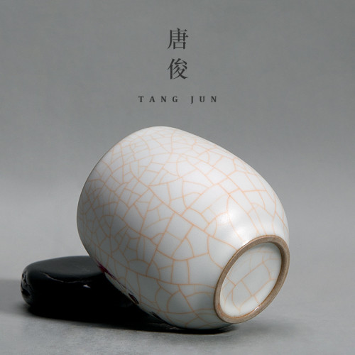 景德鎮汝窰茶杯品茗杯陶瓷主人套裝茶具單杯個人杯子專用高檔