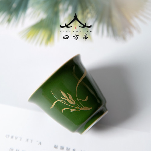 茶杯陶瓷主人杯單杯個人專用茶杯陶瓷品茗杯功夫茶具茶盞家用白瓷