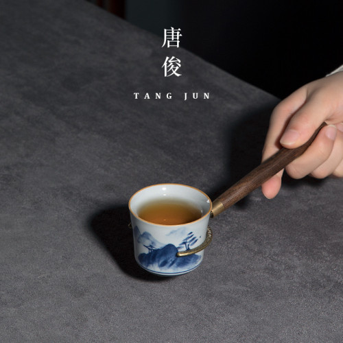 唐俊 手繪茶道六君子套裝茶具配件茶夾三件套6件套茶筆茶匙茶勺鏟