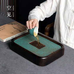 茶海現代小茶盤日式茶台簡易瀝水盤家用儲水式小型托盤乾泡台輕奢