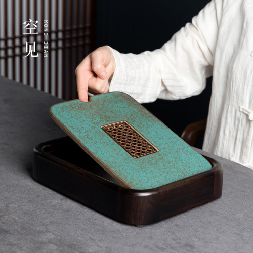 茶海現代小茶盤日式茶台簡易瀝水盤家用儲水式小型托盤乾泡台輕奢