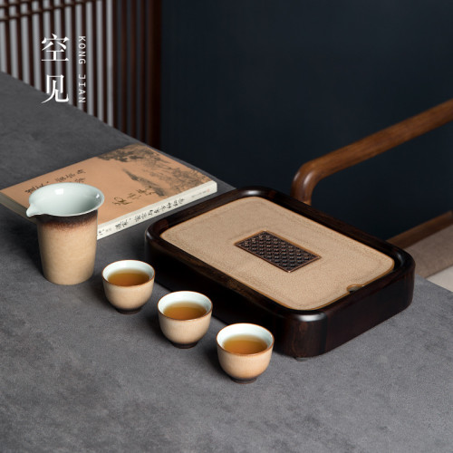 茶海現代小茶盤日式茶台簡易瀝水盤家用儲水式小型托盤乾泡台輕奢
