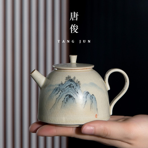 唐俊 景德鎮茶壺陶瓷單壺泡茶中式高級手工孤品家用功夫茶具