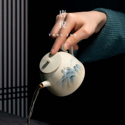 唐俊 景德鎮茶壺陶瓷單壺泡茶中式高級手工孤品家用功夫茶具