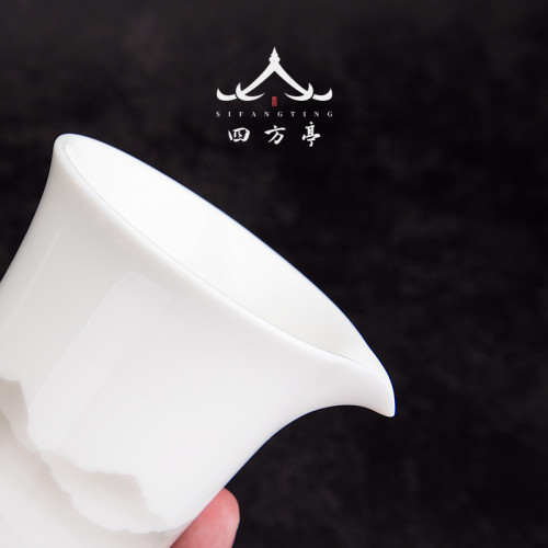 公道杯陶瓷分茶器茶海白瓷羊脂玉白瓷功夫茶具配件茶海茶道勻杯