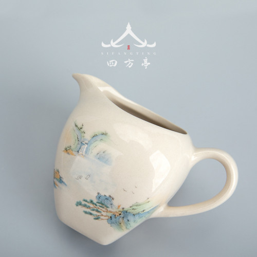 復古中式公道杯陶瓷公杯勻杯茶海大號茶杯分茶器配件功夫茶具