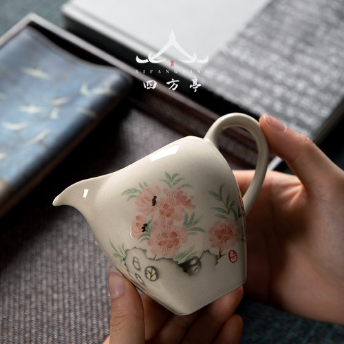 復古中式公道杯陶瓷公杯勻杯茶海大號茶杯分茶器配件功夫茶具