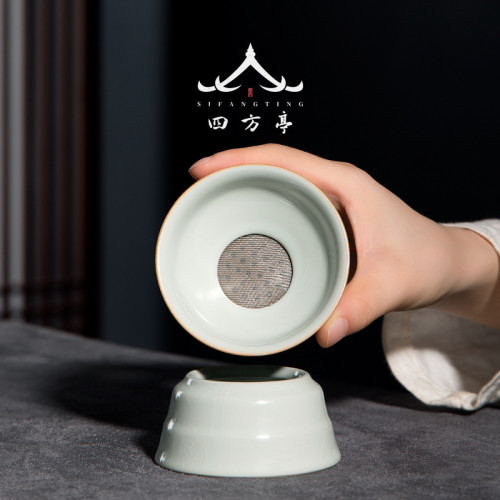 空見 公道杯汝瓷茶海創意茶漏一體過濾公杯茶具用品工具汝窰套裝