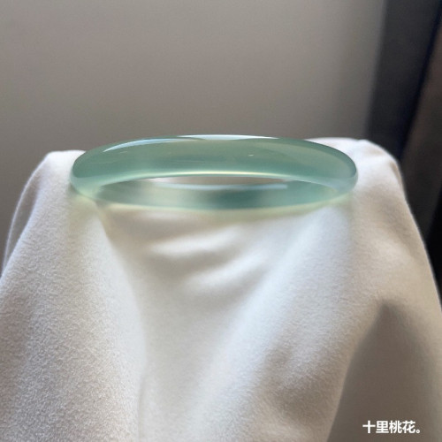 遠山黛玉髓細鐲瑪瑙手鐲高冰晴珠簾碧荷高級冰種天然油青水綠氣質