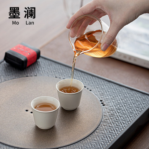 陶瓷茶盤輕奢乾泡台家用陽台客廳儲水盤茶海日式簡約復古中式會客