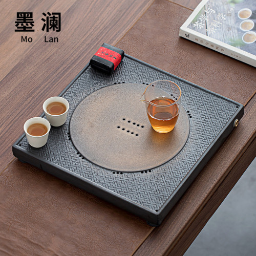 陶瓷茶盤輕奢乾泡台家用陽台客廳儲水盤茶海日式簡約復古中式會客