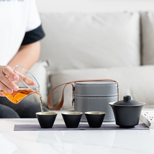 可攜式旅行茶具套裝玻璃戶外功夫茶具快客杯商務禮品伴手禮