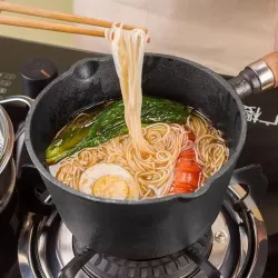 原生鐵奶鍋鑄鐵鍋健康油炸鍋燉煮鍋電磁爐通用無塗層不沾鍋一人鍋