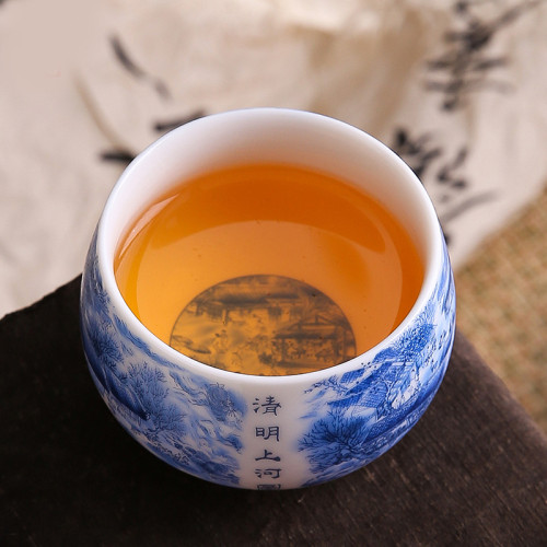 羊脂玉白瓷功夫茶杯加厚主人杯單個中式陶瓷茶具家用喝茶杯品茗杯