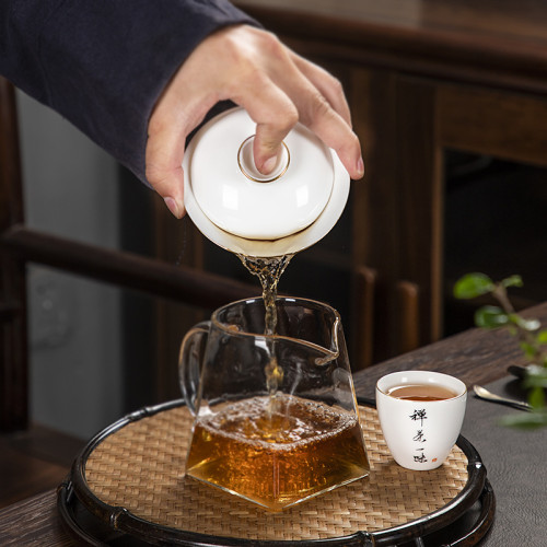 手寫描金羊脂玉防燙蓋碗加厚茶碗敬茶杯簡約功夫茶具泡茶碗批