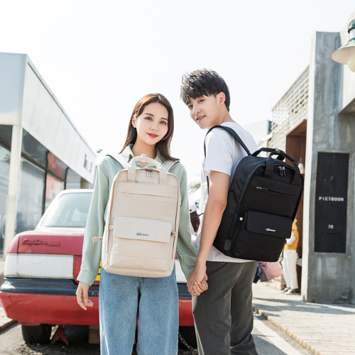 華爲筆電雙肩包男女2019新款書包女學生時尚甜甜圈後背包電腦包