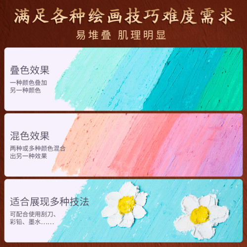 煇柏嘉重彩油畫棒套裝可水洗軟性馬卡龍手工畫筆12色兒童蠟筆