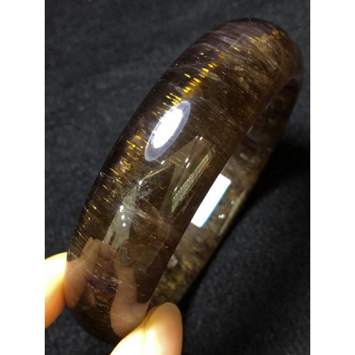 永韻水晶 天然紫鈦晶 天然髮晶手鐲  紫鈦晶手鐲大小不等