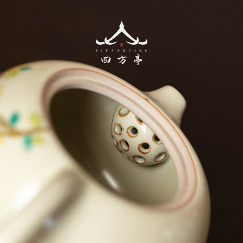 汝窰貓咪手抓壺茶壺單壺防燙蓋碗陶瓷泡茶家用女士精緻一人茶具