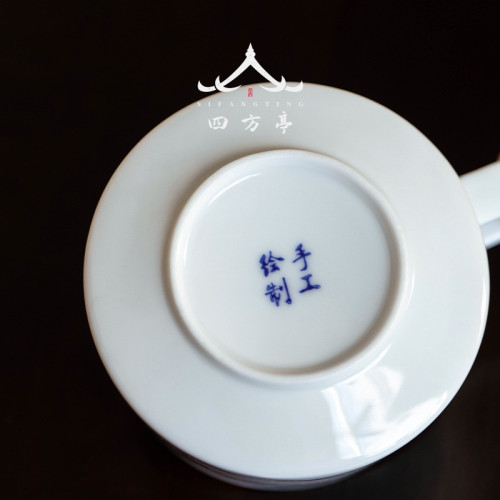 杯子水杯茶杯中式馬克杯咖啡杯陶瓷釉下彩精緻高級女士個人專用