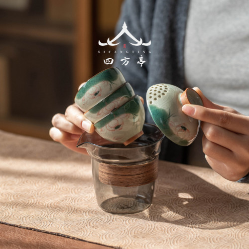 快客杯旅行茶具一人茶杯套裝可攜式戶外泡茶女士喝茶男士一壺一杯