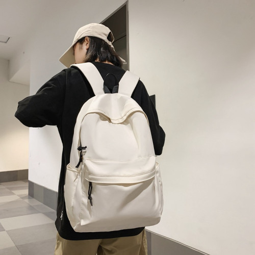 雙肩包男士簡約大容量旅行後背包女休閒日系初中生高中大學生書包男