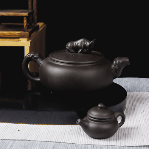 手工變色紫砂壺五牛納福鳳鳴壺牛氣沖天泡茶壺功夫茶具售