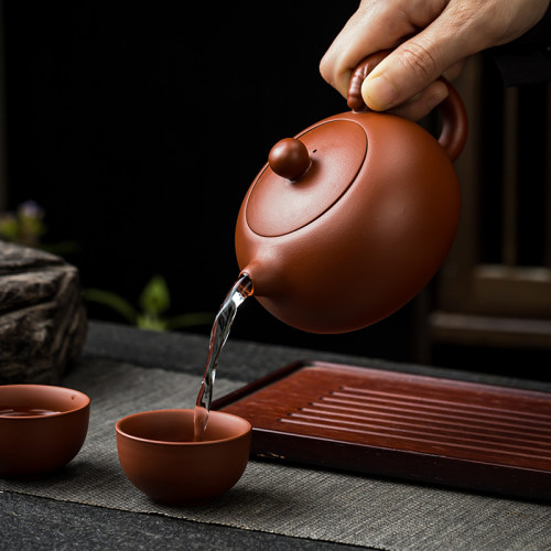 嚴選手工大紅袍硃泥鳳鳴壺紫砂壺家用泡茶壺功夫茶具宜興紫砂