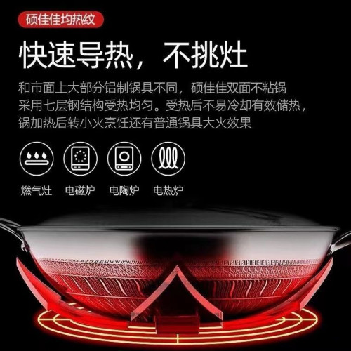 加厚款316不鏽鋼炒鍋家用無塗層蜂窩不沾鍋電磁爐瓦斯爐通用鍋具