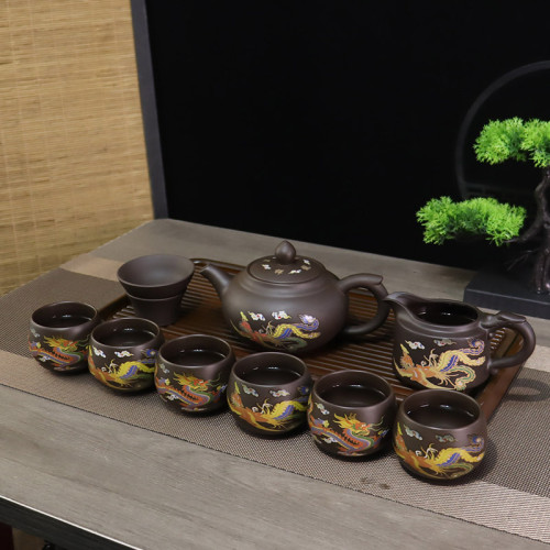 原礦鳳鳴壺變色紫砂壺套組大容量茶壺功夫茶具全套遇熱變色泡茶壺