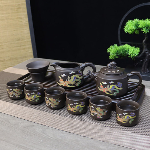 原礦鳳鳴壺變色紫砂壺套組大容量茶壺功夫茶具全套遇熱變色泡茶壺