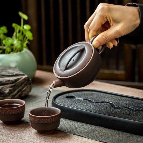 高檔宜興名家紫陶鳳鳴壺紫泥手工原礦紫砂紫砂壺茶壺漢瓦壺茶具批