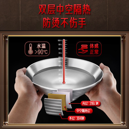 三四鋼 泡麵碗家用斗笠碗湯碗日式雙層防燙不鏽鋼拉面碗【100起】