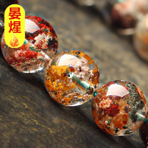 四季幽霛手串女男東海水晶瑪瑙玉髓玉石散珠多寶綠幽霛聚寶盆手鏈