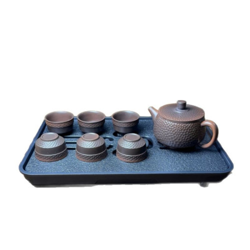 紫陶漢瓦壺出水鳥叫可斷水鳳鳴壺紫砂壺整套茶具茶盤功夫茶具家用