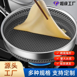 德國316不鏽鋼深煎鍋煎炒兩用不沾平底鍋瓦斯爐適用家用煎蛋煎餅