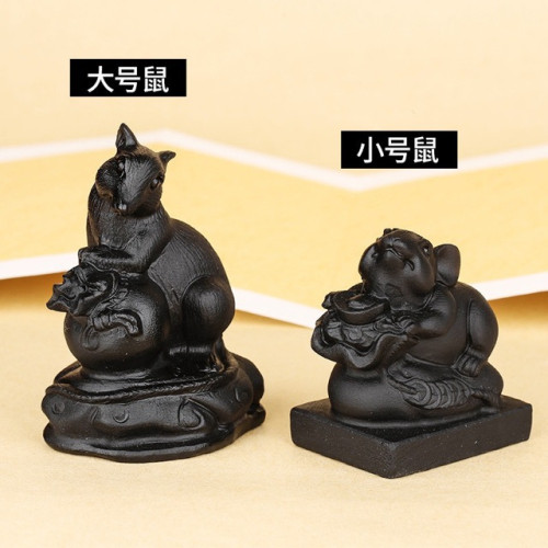 永韻天然黑曜石十二生肖鼠牛虎兔龍蛇馬羊猴雞狗豬風水擺件