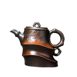 節節高升原礦紫陶鳳鳴壺大容量茶壺雲南紫陶家用茶具發財壺井欄壺