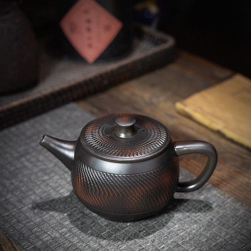 節節高升原礦紫陶鳳鳴壺大容量茶壺雲南紫陶家用茶具發財壺井欄壺